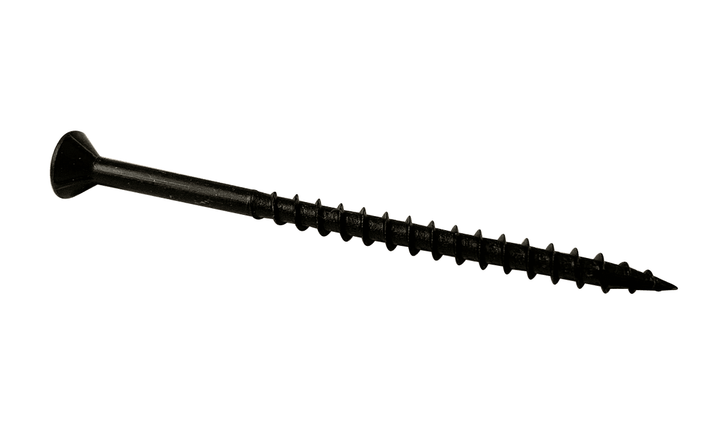 #8 x 1-1/8" Square Drive Flat Head w/ Nibs Deep Thread Cabinet Screw, Type 17, Steel, Black Oxide - PT (Box of 8500)