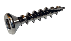 #6 x 1/2" Square Drive Flat Head Deep Thread Cabinet Screw, Type 17, Steel, Nickel - FT (Box of 10000)
