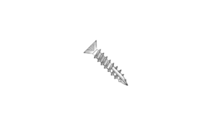 #6 x 5/8" Phillips Large Flat Head Deep Thread Cabinet Screw, Type 17, Steel, Nickel - FT (Box of 10000)
