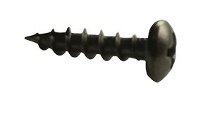 #6 x 1/2" Phillips Pan Head Deep Thread Cabinet Screw, Type 17, Steel, Antique Brass - FT (Box of 10000)