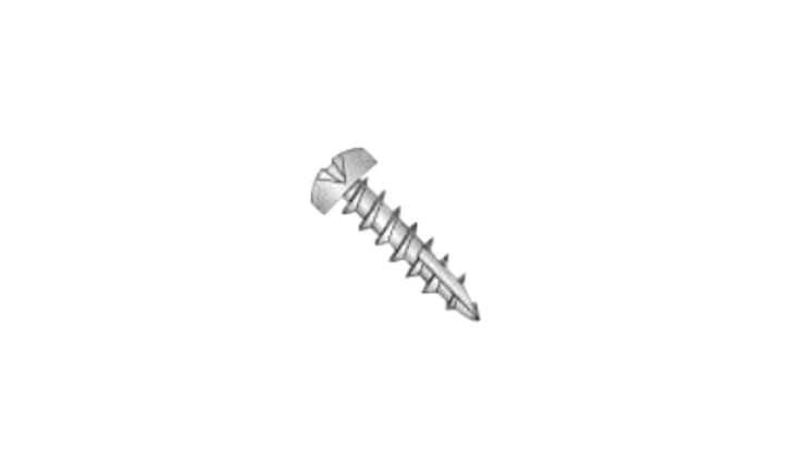 #12 x 1" Phillips Pan Head Deep Thread Cabinet Screw, Type 17, Steel, Zinc Clear - FT (Box of 3000)