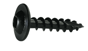 #8 x 3/4" Square Drive Round Washer Head Deep Thread Cabinet Screw, Type 17, Steel, Black Oxide - FT (Box of 6000)