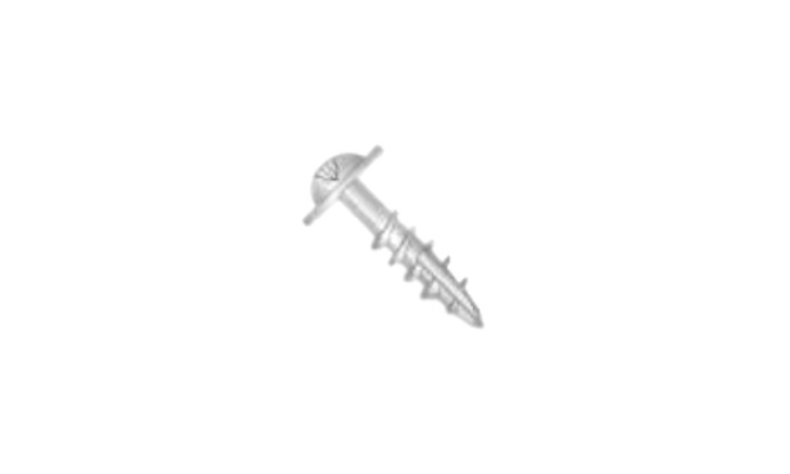 #8 x 2" Square Drive Round Washer Head Deep Thread Cabinet Screw, Type 17, Steel, Zinc Clear - PT (Box of 1800)