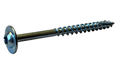 #10 x 4" Star (Torx) Drive Round Washer Head Deep Thread Cabinet Screw, Long Type 17, Steel, Zinc Clear - PT (Box of 800)