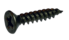 #6 x 1/2" Phillips Flat Head Hinge Screw, Fine Thread, Steel, Plain (Box of 10000)