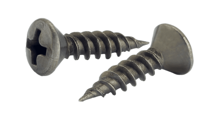 #6 x 5/8" Phillips Oval Head Hinge Screw, Fine Thread, Steel, Plain (Box of 10000)