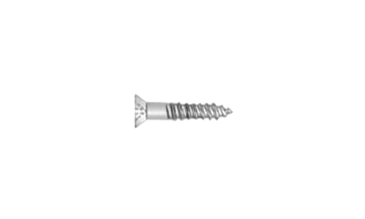 #8 x 1" Phillips Flat Head Wood Screw, Steel, Zinc Clear (Box of 4000)