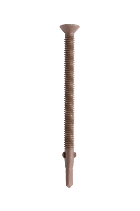 R434W - 1/4"-20 x 4-3/4 Self Tapping Wood to Metal Screw with Wings WAR Coated  (Box of 500)