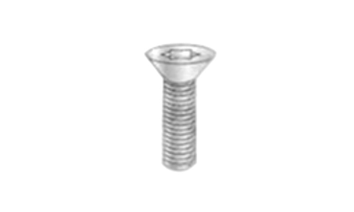 #6-32 x 1" Torx Drive 82 Degree Flat Head Machine Screw, Steel, Zinc Clear - FT (Box of 10000)