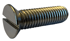 #6-32 x 2" Slotted Drive 82 Degree Flat Head Machine Screw, 18-8 Stainless Steel - FT (Box of 2000)