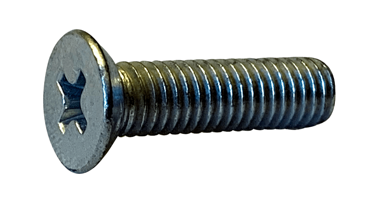 #6-32 x 3/8" Phillips Drive 82 Degree Flat Head, Undercut Machine Screw, Steel, Zinc Clear - FT (Box of 10000)