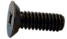 #8-32 x 1/4" Phillips Drive 82 Degree Flat Head, Undercut Machine Screw, Steel, Zinc Black - FT (Box of 10000)