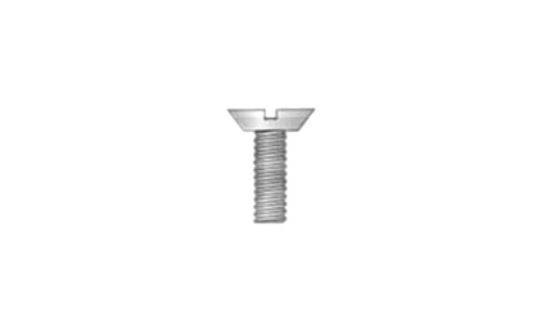 1/4"-20 x 7/16" Slotted Drive 82 Degree Flat Head, Undercut Machine Screw, Steel, Zinc Clear - FT (Box of 5000)