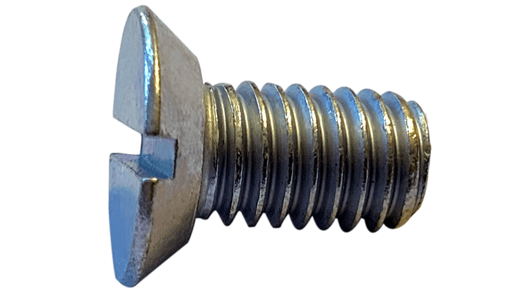 5/16"-18 x 5/8" Slotted Drive 82 Degree Flat Head, Undercut Machine Screw, Steel, Zinc Clear - FT (Box of 2000)