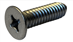 #10-32 x 5/8" Phillips Drive 100 Degree Flat Head Machine Screw, 18-8 Stainless Steel - FT (Box of 3000)
