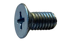 #4-40 x 1/4" Phillips Drive 100 Degree Flat Head Machine Screw, Steel, Zinc Clear - FT (Box of 10000)