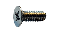 #6-32 x 3/16" Phillips Drive 100 Degree Flat Head, Undercut Machine Screw, 18-8 Stainless Steel - FT (Box of 5000)