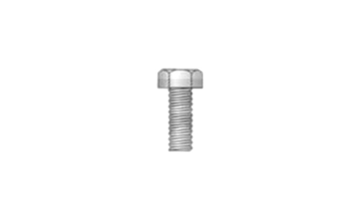 #10-24 x 7/8" Unslotted Drive Indented Hex Head Machine Screw, Steel, Zinc Clear - FT (Box of 5000)