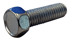 #10-32 x 3/4" Unslotted Drive Indented Hex Head Machine Screw, Steel, Zinc Clear - FT (Box of 5000)