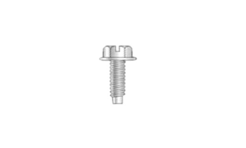 5/16"-18 x 4" Slotted Drive Hex Washer Head Machine Screw, Dog Point, Steel, Zinc Clear - FT (Box of 200)