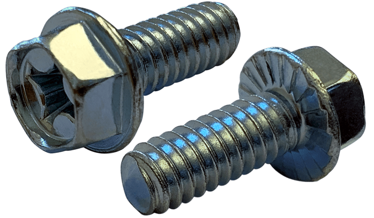 #8-32 x 1/4" Phillips Drive Hex Washer, Serrated Machine Screw, Steel, Zinc Clear - FT (Box of 10000)