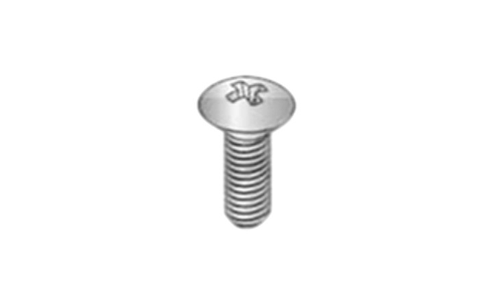 #6-32 x 1" Phillips Drive Oval Head Machine Screw, Steel, Zinc Clear - FT (Box of 10000)