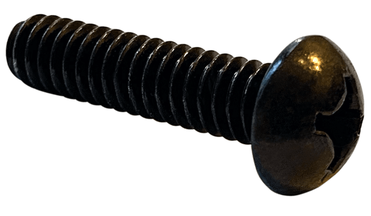 #8-32 x 3/8" Phillips Drive Oval Head Machine Screw, Steel, Zinc Black - FT (Box of 10000)
