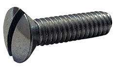 #10-32 x 5/8" Slotted Drive Oval Head Machine Screw, Steel, Zinc Clear - FT (Box of 6000)