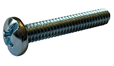 #10-32 x 1/4" Combo Drive Pan Head Machine Screw, Steel, Zinc Clear - FT (Box of 9000)