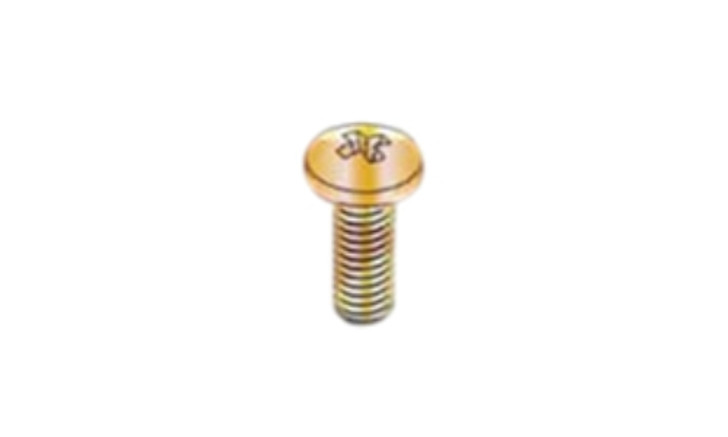 #12-24 x 1/2" Phillips Drive Pan Head Machine Screw, Steel, Zinc Yellow - FT (Box of 5000)