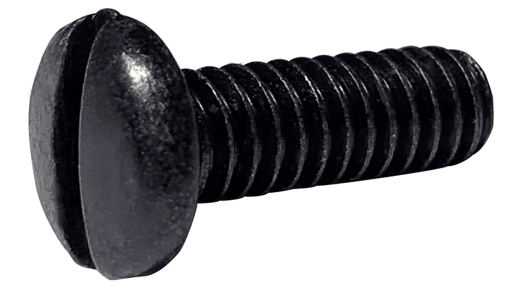 #4-40 x 3/8" Slotted Drive Pan Head Machine Screw, Steel, Zinc Black - FT (Box of 10000)