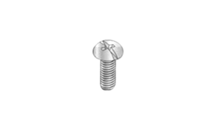 #10-32 x 1/2" Combo Drive Round Head Machine Screw, Steel, Zinc Clear - FT (Box of 8000)