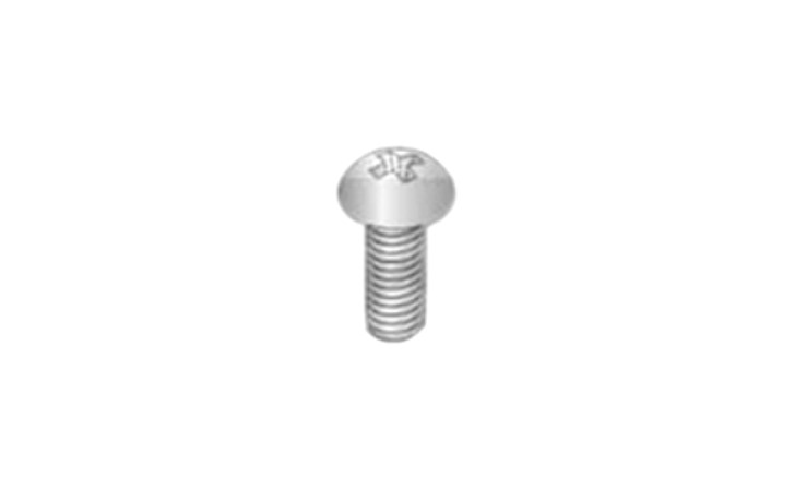 #10-24 x 1" Phillips Drive Round Head Machine Screw, Steel, Zinc Clear - FT (Box of 5000)