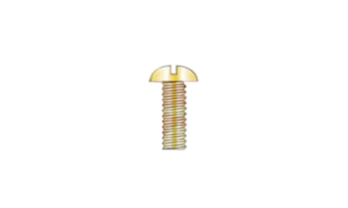 1/4"-20 x 1/2" Slotted Drive Round Head Machine Screw, Steel, Zinc Yellow - FT (Box of 4000)