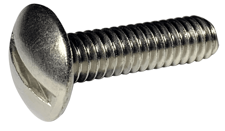 #10-32 x 1" Slotted Drive Truss Head Machine Screw, 18-8 Stainless Steel - FT (Box of 2000)