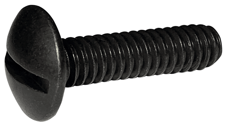 1/4"-20 x 1" Slotted Drive Truss Head Machine Screw, Steel, Black Oxide - FT (Box of 2500)