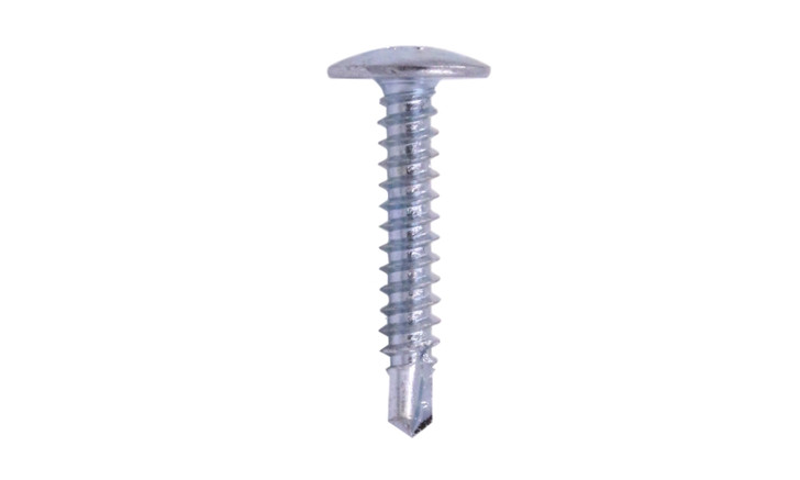 #12 x 3-1/2 Self-Drilling K-Lath Tek Screw, Zinc, Modified Truss Wafer Head, Phillips