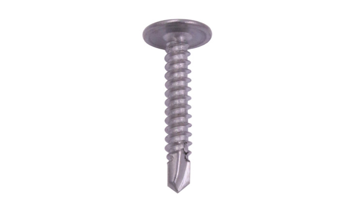 #12 x 3/4 Self-Drilling K-Lath Tek Screw, 410 Stainless Steel, Modified Truss Wafer Head, Phillips