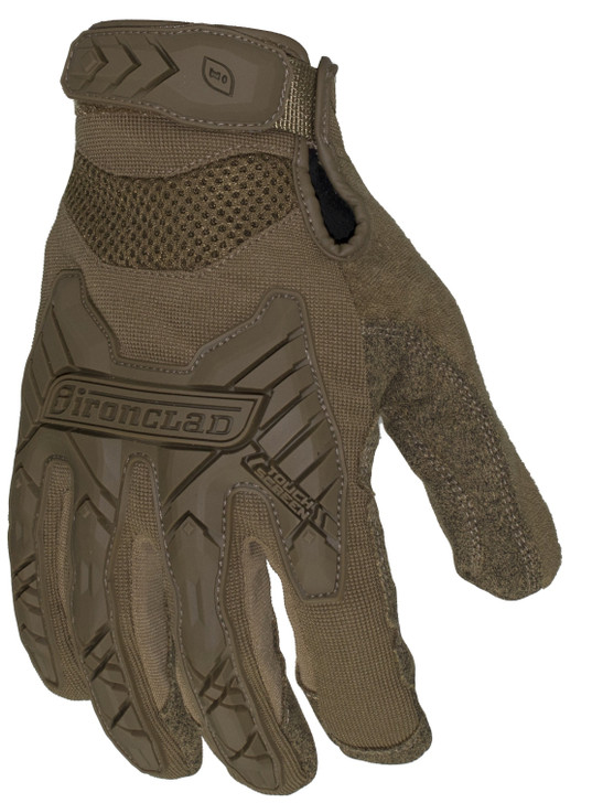 M - TACTICAL IMPACT GLOVE COYOTE | IRONCLAD COMMAND TACTICAL GLOVES (Package of 12)