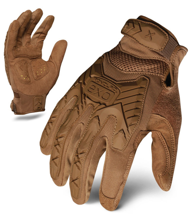 XXL - EXO Tactical Impact Coyote | IRONCLAD TACTICAL GLOVES (Package of 12)