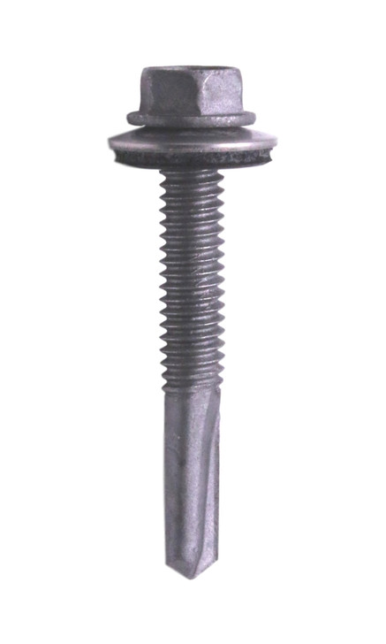 HA4C - #12-24 x 7/8 Coated Tek 4 Self Tapping Screw with Rubber Washer  (Box of 3000)