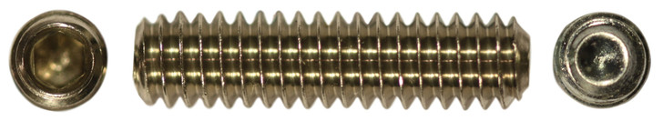 1/4"-20 x 2" Cup Point Socket Set Screw, 18-8 Stainless Steel