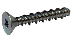 #4-24 x 3/4" Torx Flat Head Sheet Metal Screw, High-Low Thread, Steel, Zinc Plated  (Box of 10000)
