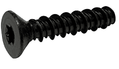 #14-15 x 1-1/4" Torx Flat Head Sheet Metal Screw, High-Low Thread, Steel, Zinc Black  (Box of 2000)