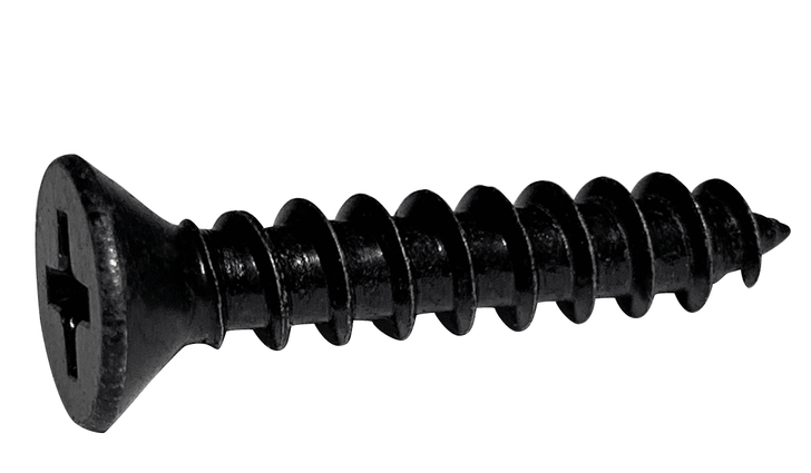 #6-20 x 3/4" Phillips Flat Head Sheet Metal Screw, Type AB, Steel, Zinc Black  (Box of 10000)