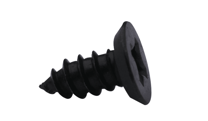 #10-16 x 3/8" Phillips Flat Undercut Head Sheet Metal Screw, Type AB, Steel, Black Oxide Coated  (Box of 10000)