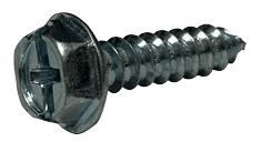 #10-16 x 1" Phillips/Slotted Combo Hex Washer Head Sheet Metal Screw, Type AB, Steel, Zinc Plated  (Box of 4000)