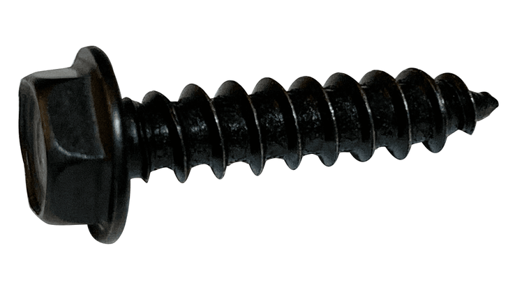 #14-14 x 3/4" Unslotted Hex Washer Head Sheet Metal Screw, Type AB, Steel, Zinc Black  (Box of 3000)