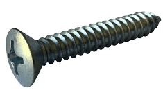 #12-14 x 1/2" Phillips Oval Head Sheet Metal Screw, Type AB, Steel, Zinc Plated  (Box of 6000)