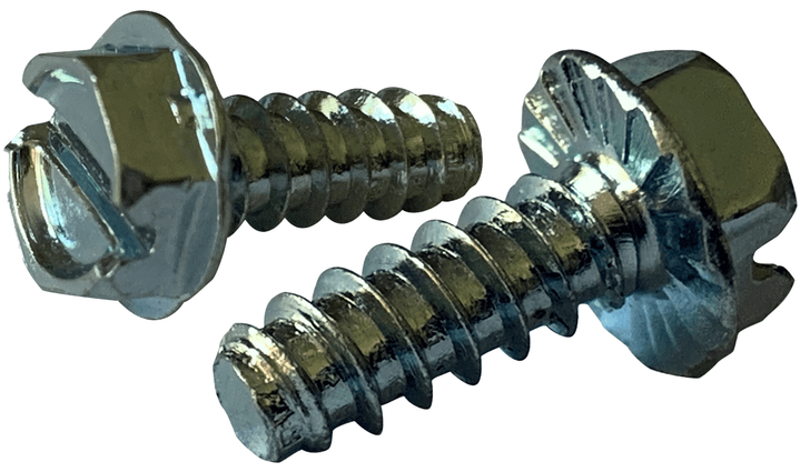 #6-20 x 3/8" Slotted Serrated Hex Washer Head Sheet Metal Screw, Type B, Steel, Zinc Plated  (Box of 10000)